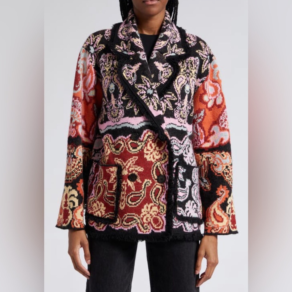 NWT $240 FARM Rio Sweet Mermaids Knit Jacket in Sizes XS, Large, and XL!
